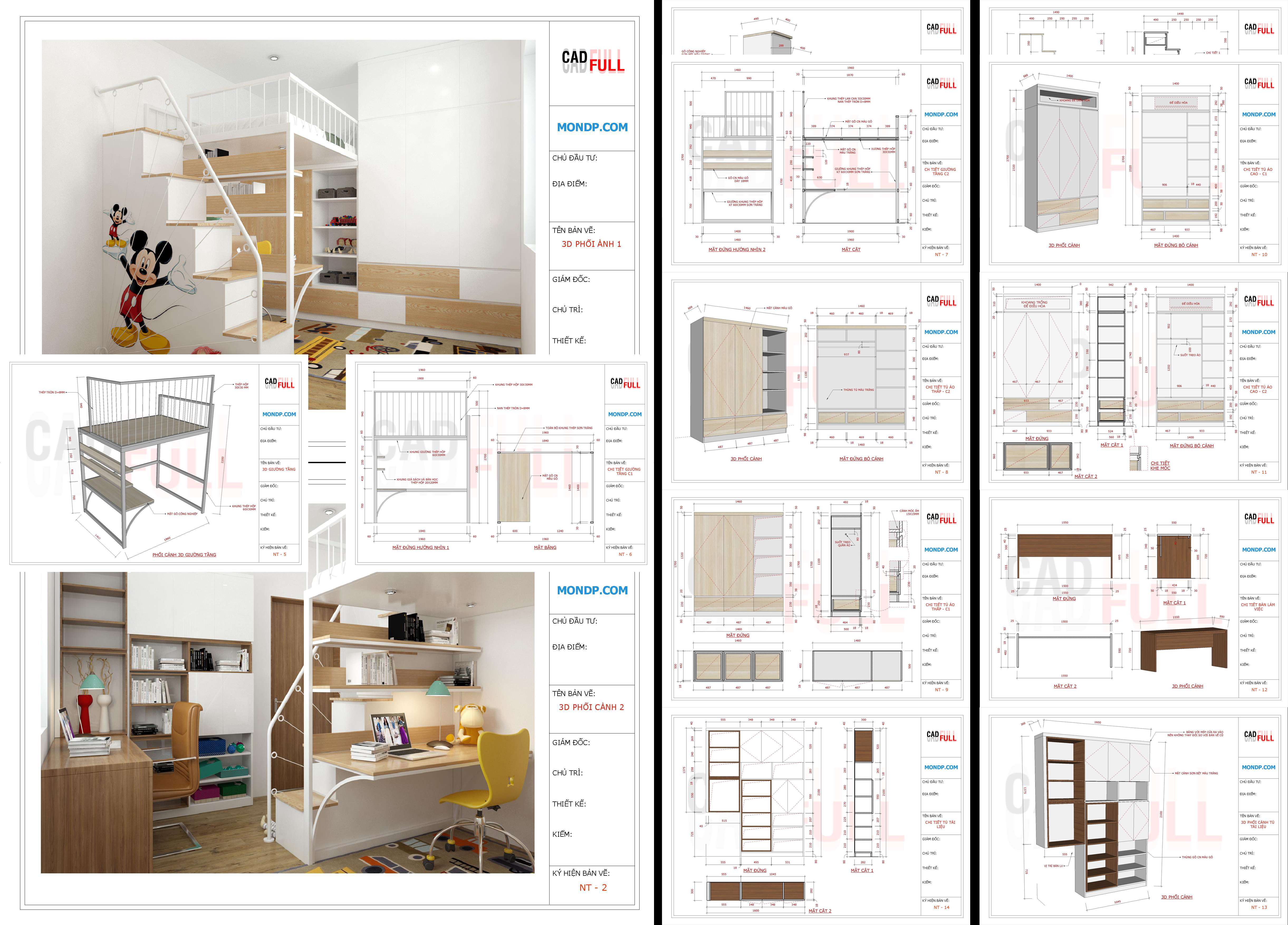 Layout Sketchup - Mẫu Phòng Ngủ 2 - Phần 3D Model